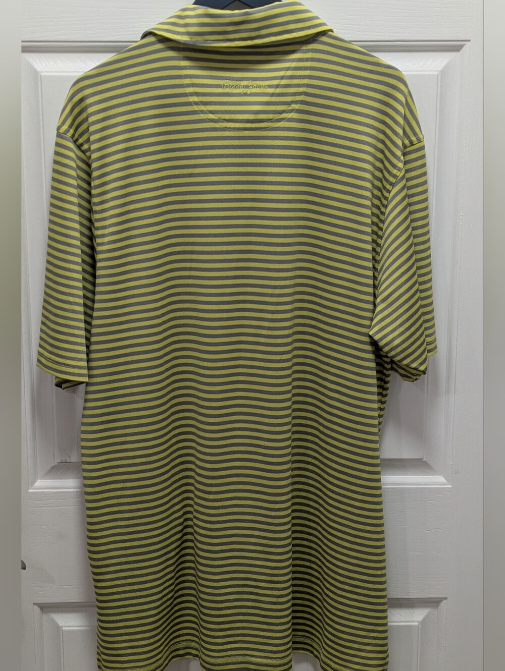 Bobby Jones St Andrews Old Course Performance Golf Polo Striped L - Picture 5 of 5